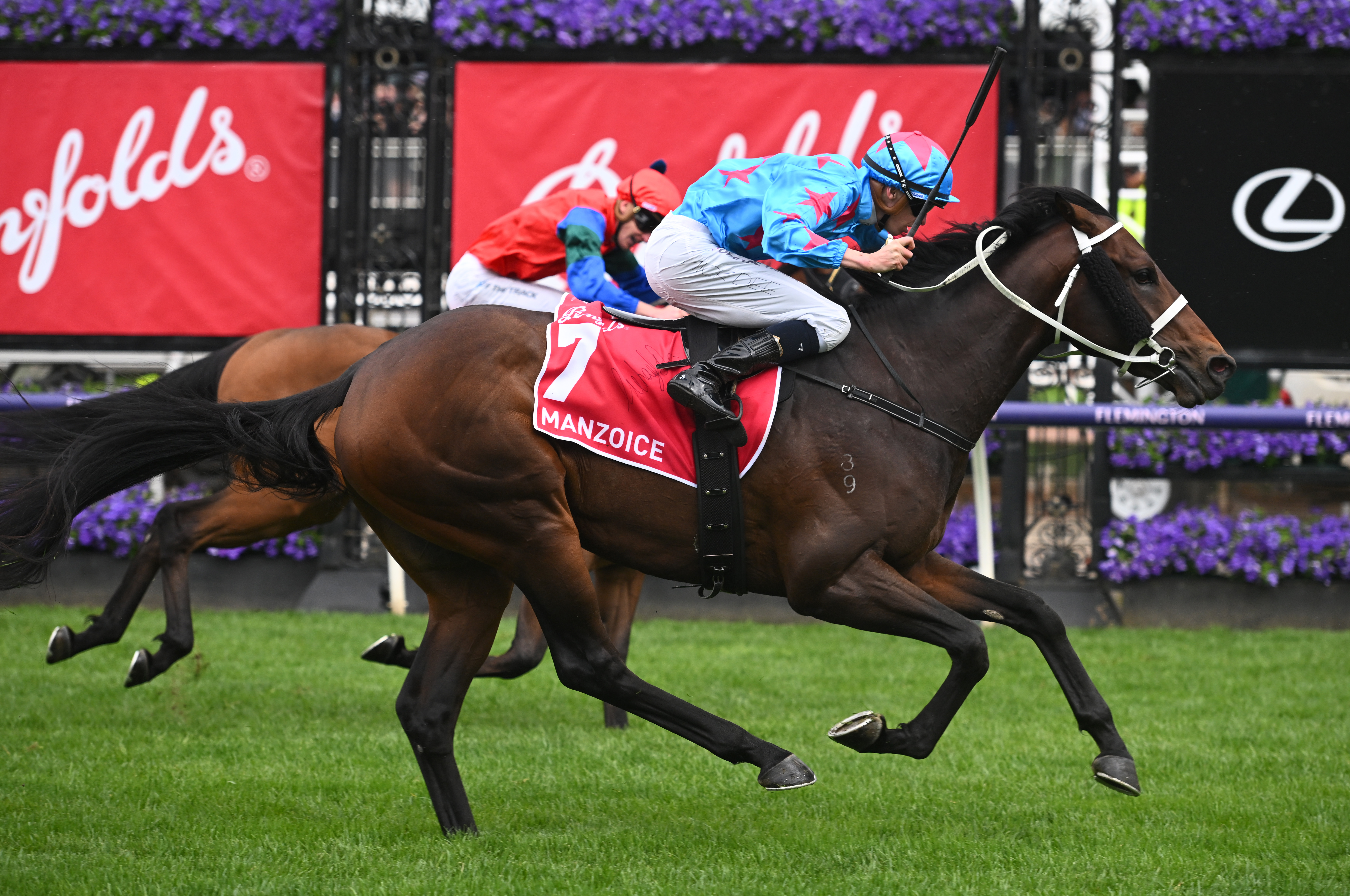 Manzoice wins the Penfolds Victoria Derby