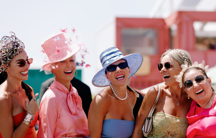 The Birdcage Enclosure rises at Flemington