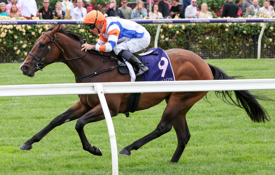 Bossy Nic wins the Thoroughbred Breeders Stakes